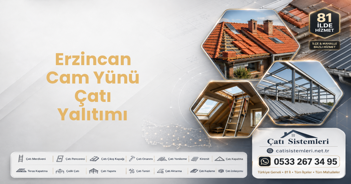Erzincan Cam Yünü Çatı Yalıtımı