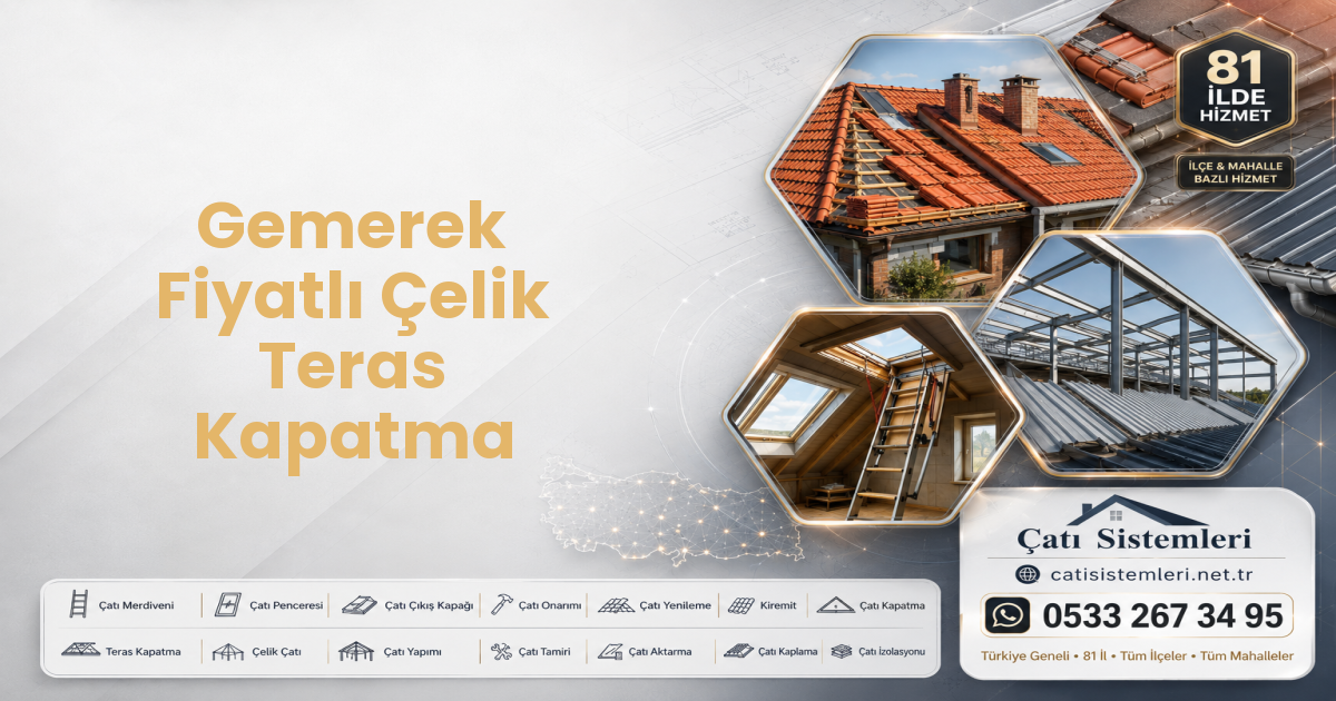 Gemerek Fiyatlı Çelik Teras Kapatma