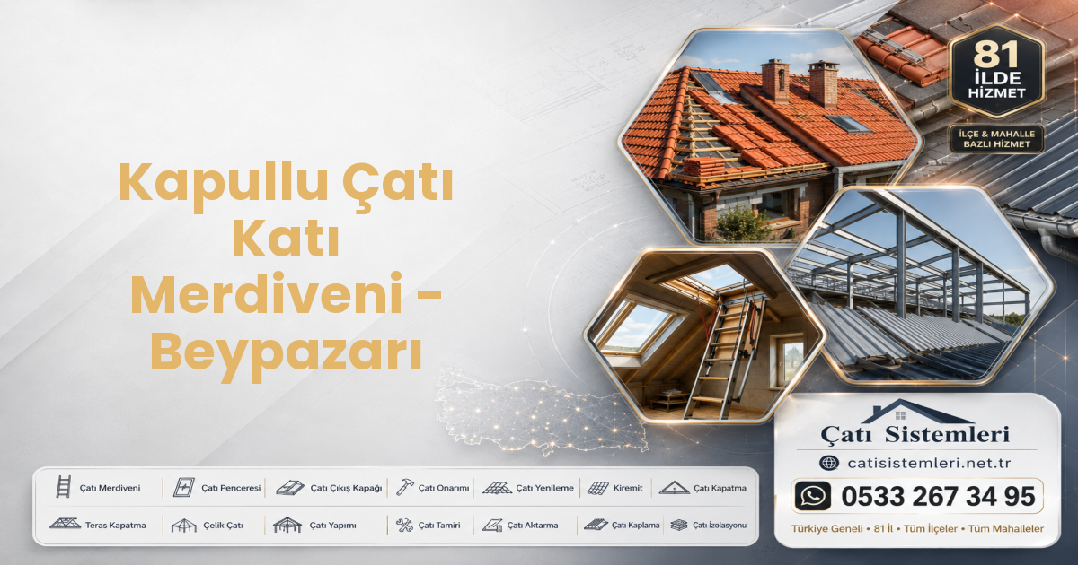 Kapullu Çatı Katı Merdiveni - Beypazarı