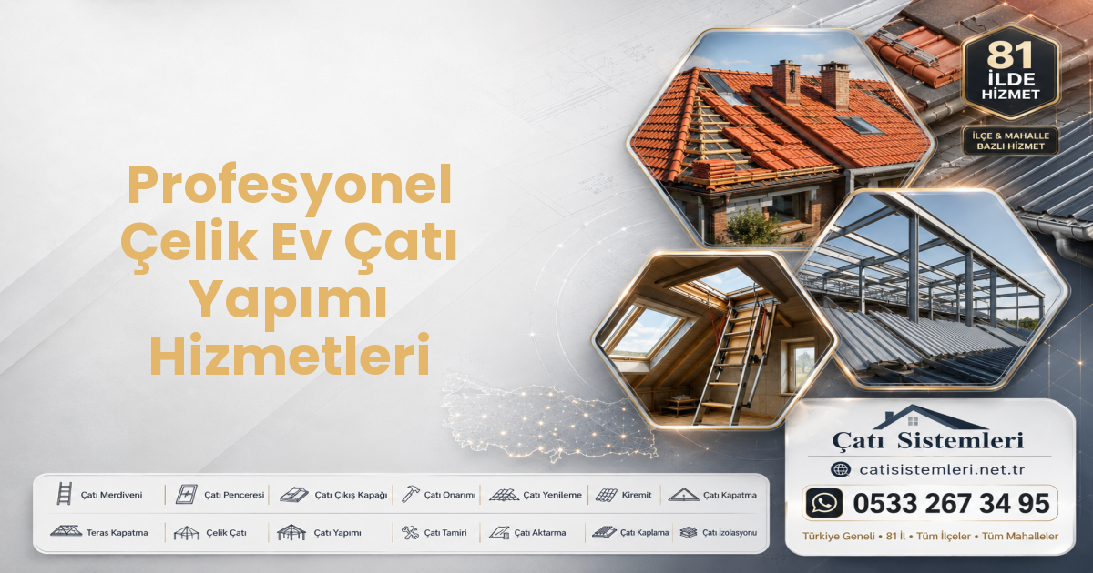 Profesyonel Çelik Ev Çatı Yapımı Hizmetleri