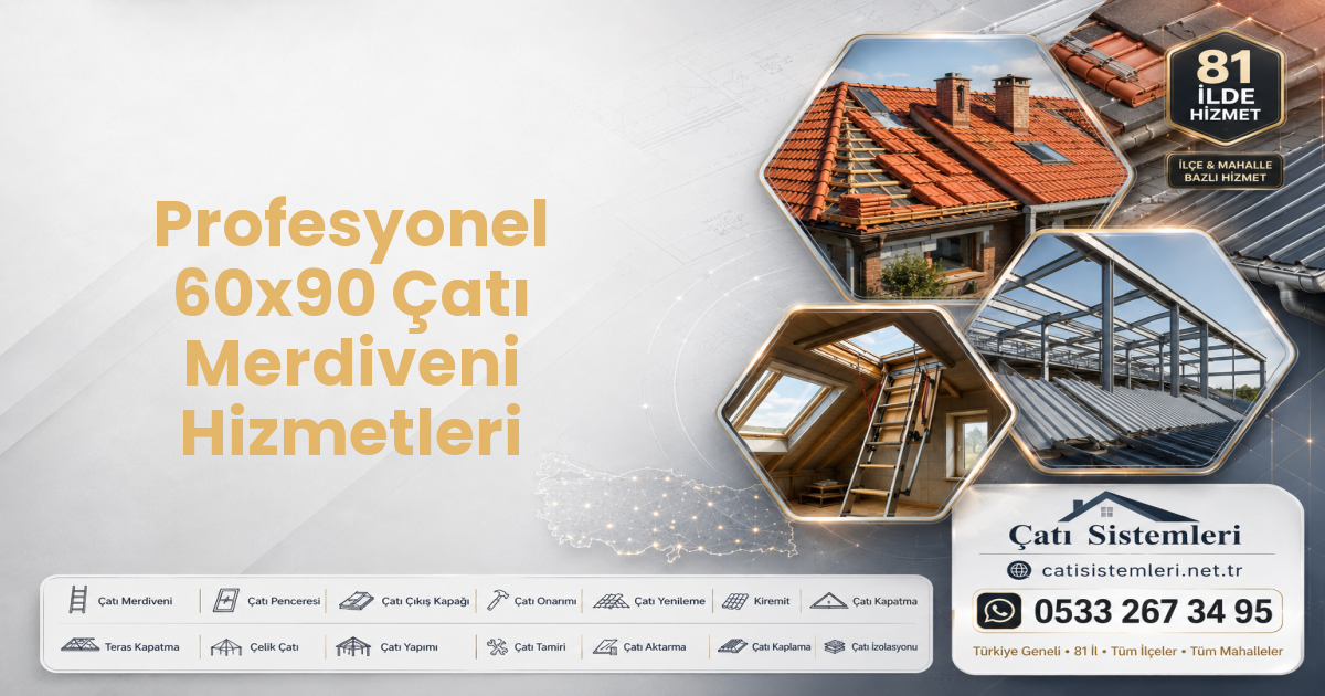 Profesyonel 60x90 Çatı Merdiveni Hizmetleri
